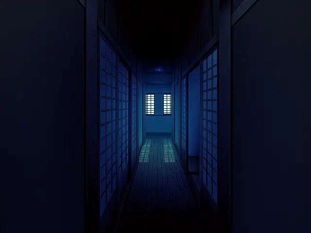 Gambar lorong sekolah anime yang menyeramkan