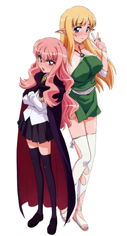 Gambar Louise dan Saito dari Zero no Tsukaima