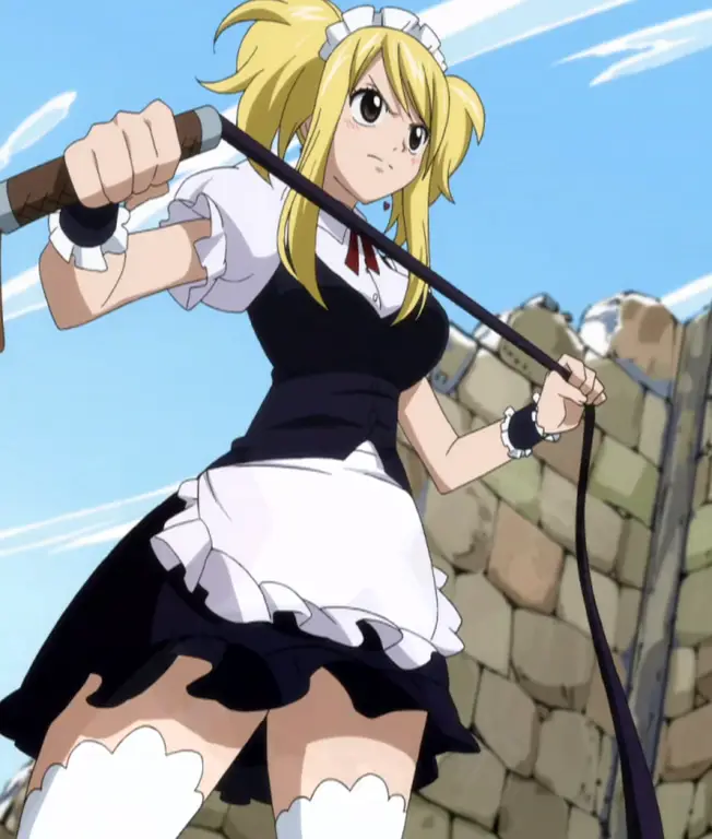 Gambar Lucy Heartfilia dalam anime Fairy Tail