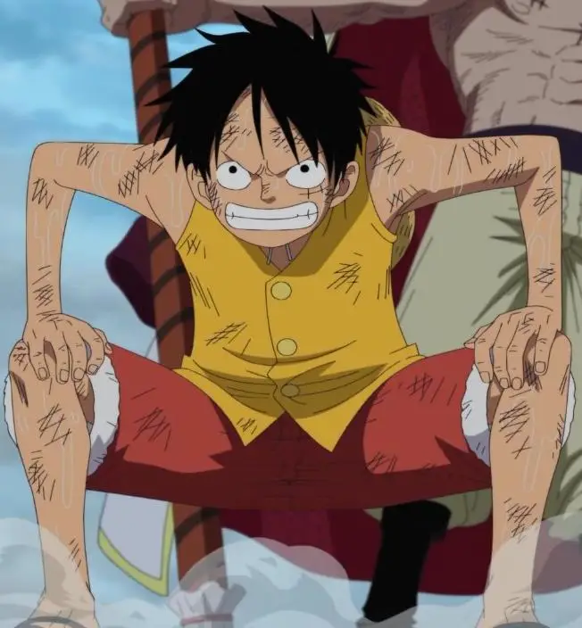 Gambar Luffy dalam Perang Marineford