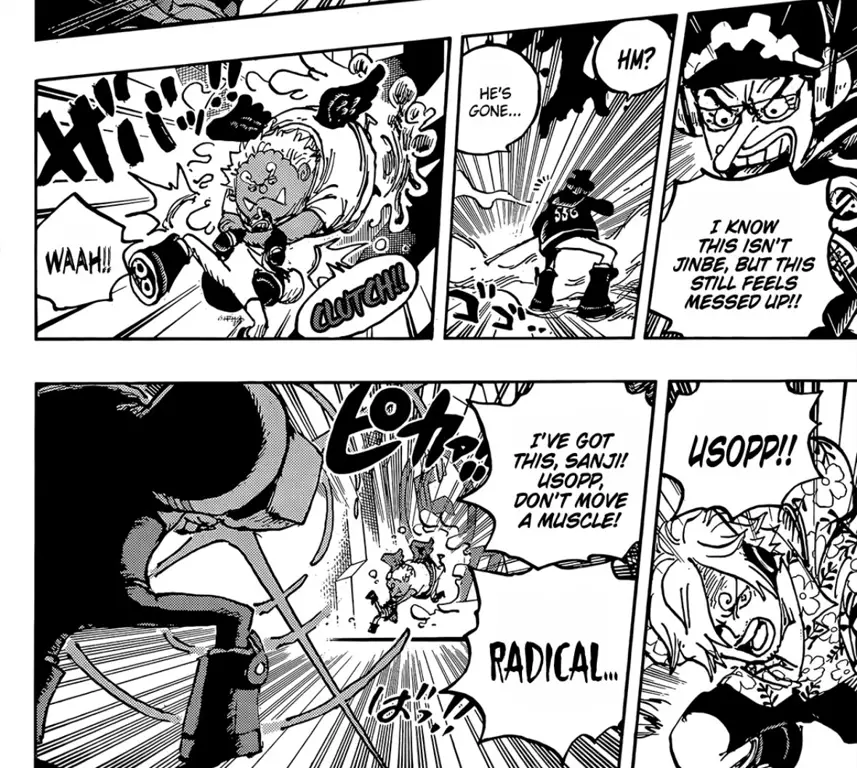 Pertarungan Luffy melawan Seraphim