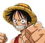 Gambar close up Luffy yang telah diremaster