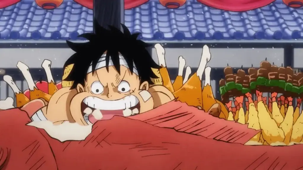 Luffy dalam aksi di One Piece Episode 1079