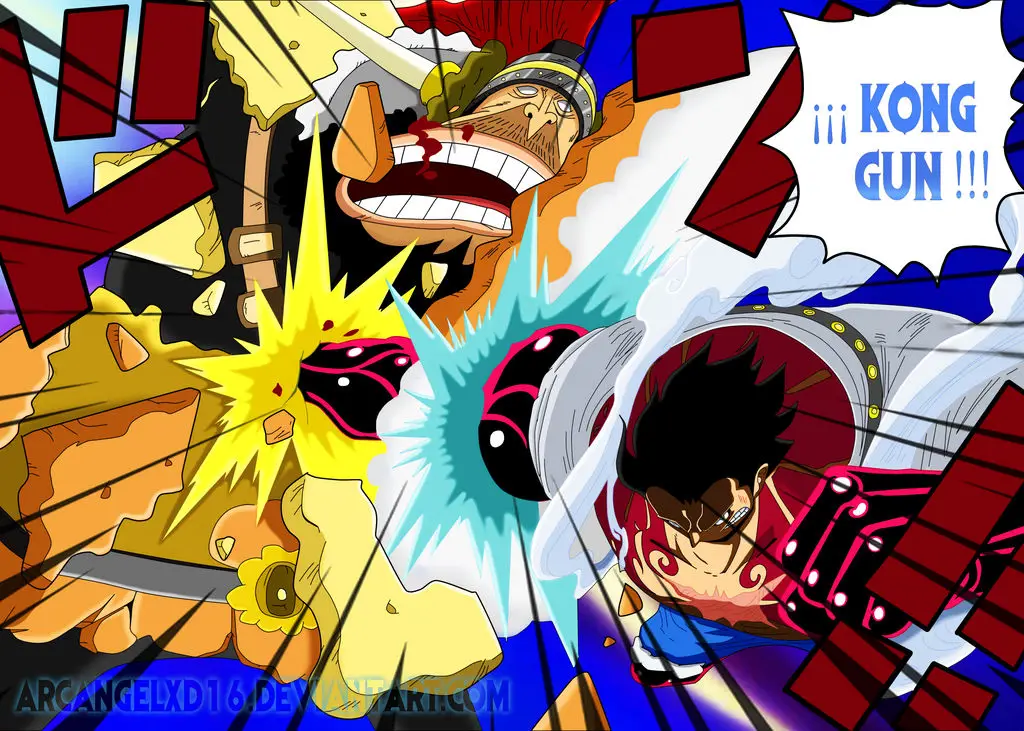 Luffy melawan Cracker dalam pertarungan sengit di One Piece Episode 703