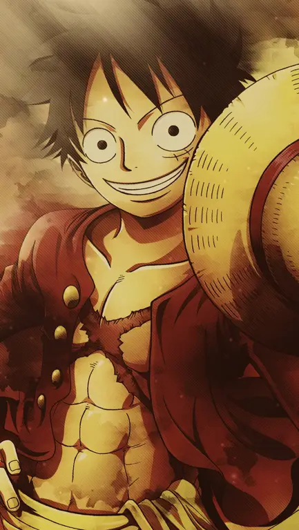 Luffy dan impiannya menjadi Raja Bajak Laut Gambar Monkey D. Luffy