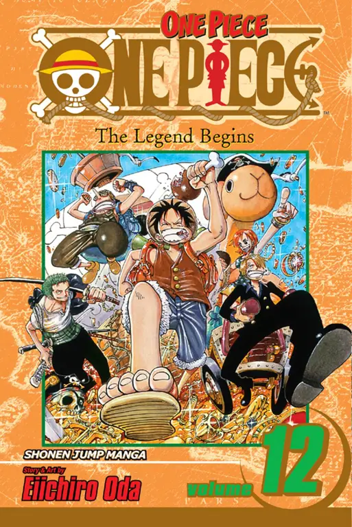 Karakter One Piece membaca manga