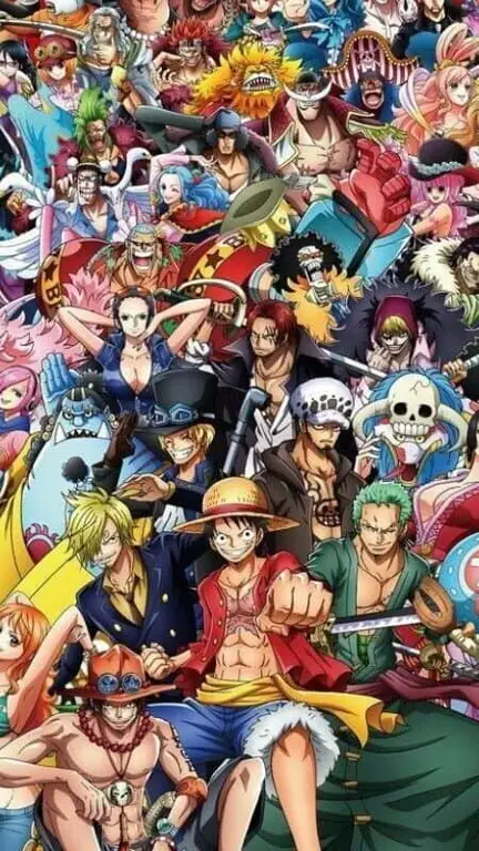 Luffy dan kru Topi Jerami Gambar karakter-karakter utama One Piece