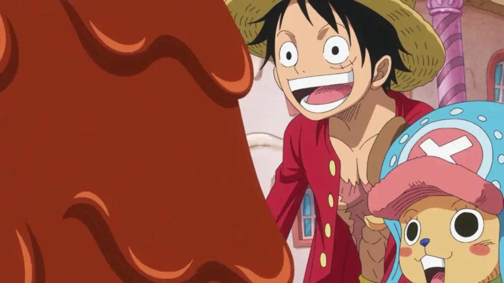 Gambar Luffy di Whole Cake Island