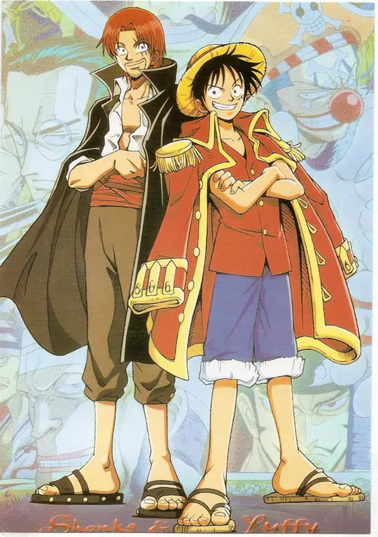 Luffy dan Shanks di One Piece