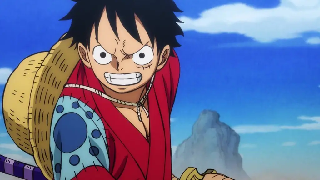 Luffy di One Piece Chapter 1050 dengan detail yang tajam