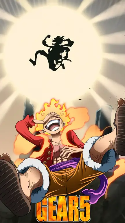 Gambar Luffy Gear 5 dari Anime