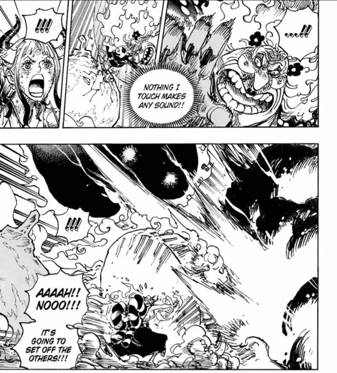 Luffy menggunakan Gear 5 di Chapter 1040