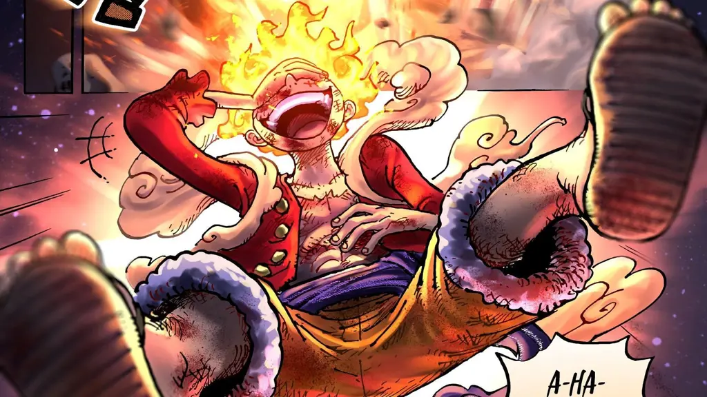 Luffy menggunakan Gear 5 dalam pertarungan melawan Kaido