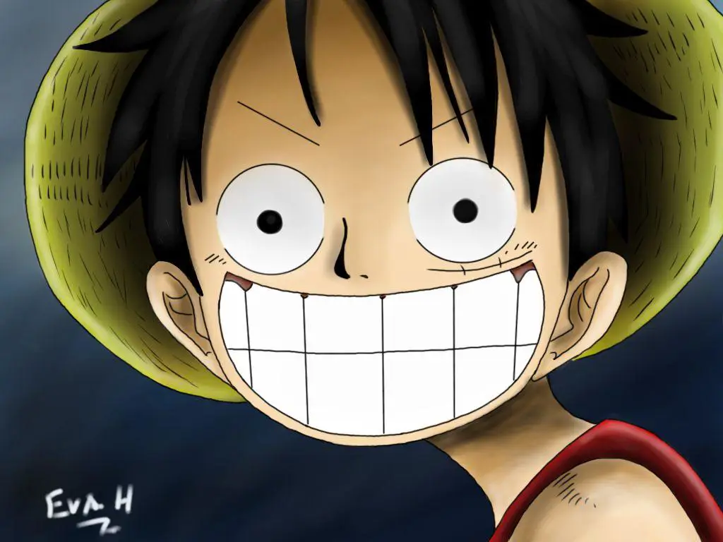 Gambar Luffy tersenyum