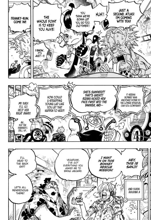 Luffy dalam aksi di One Piece chapter 1093