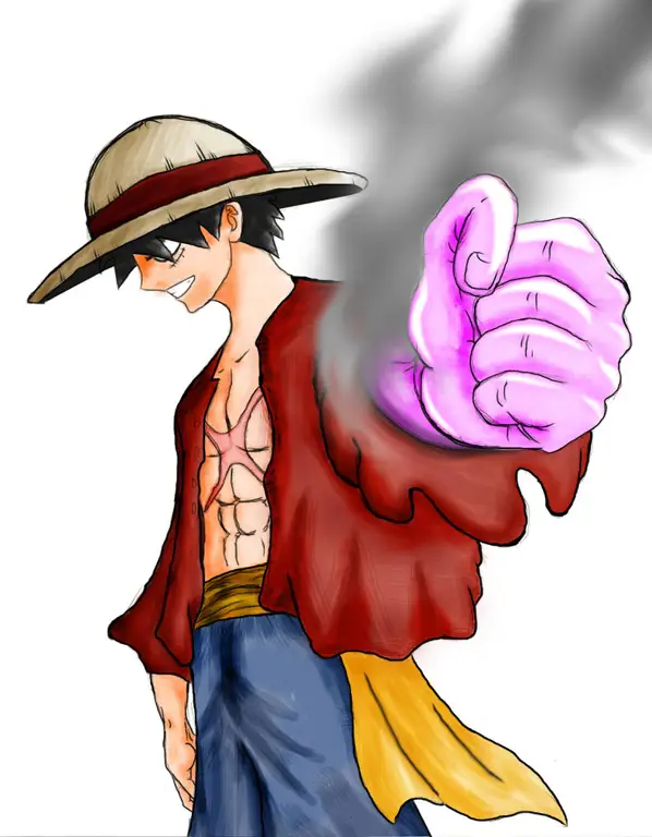 Luffy menggunakan Gear Second melawan Blueno