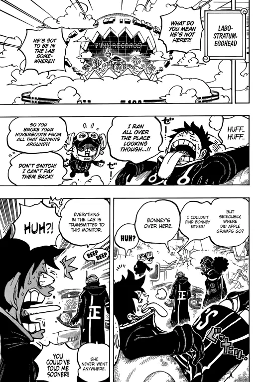 Luffy di One Piece Chapter 1074