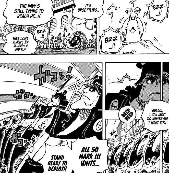 Luffy dalam aksi di One Piece chapter 1074