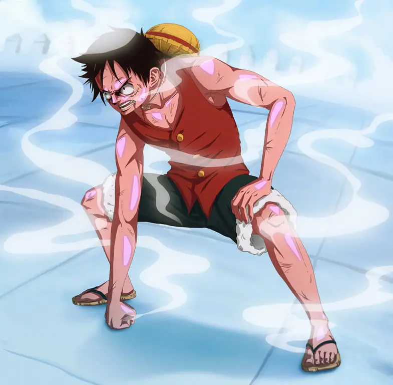 Luffy menggunakan Gear Second