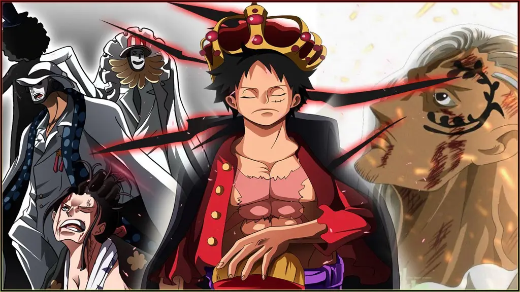 Luffy dalam pertarungan di chapter 1036 One Piece