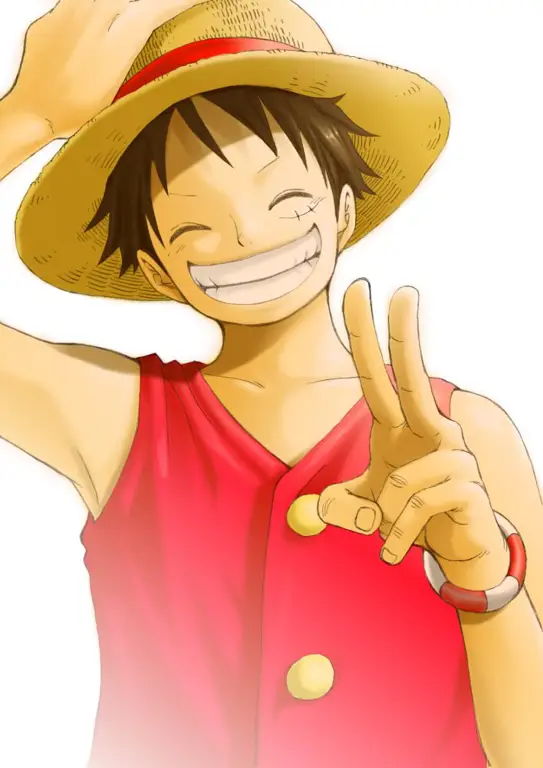 Gambar Luffy One Piece Tersenyum