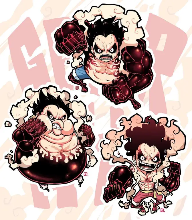 Gambar Luffy chibi yang lucu