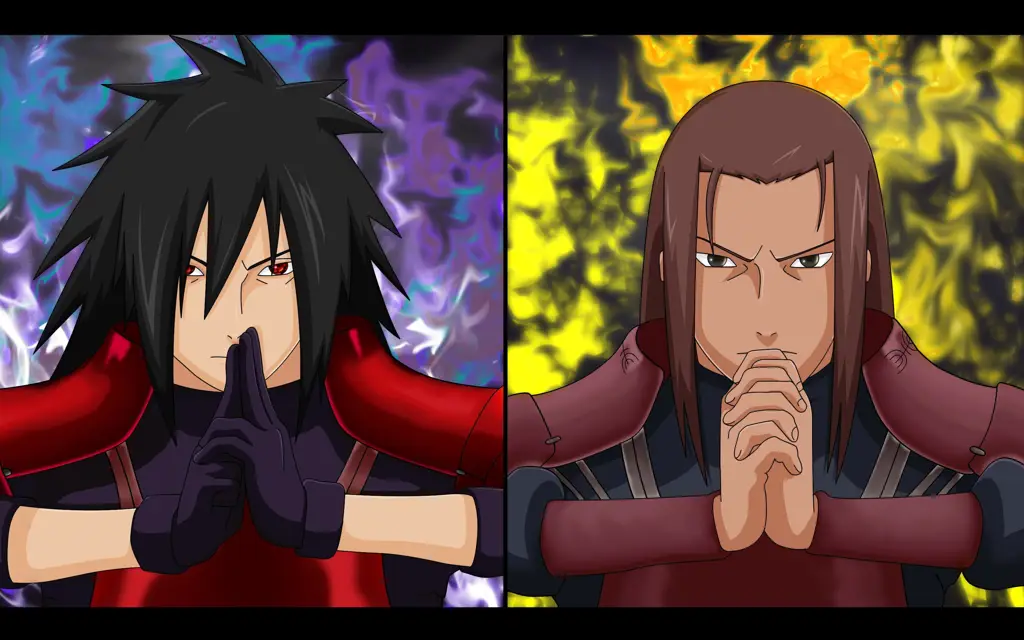 Gambar pertarungan Madara Uchiha dan Hashirama Senju