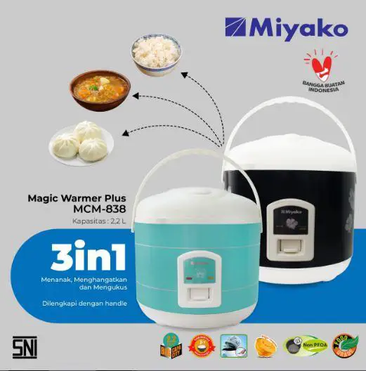 Magic Com Miyako Kecil yang praktis dan mudah digunakan.