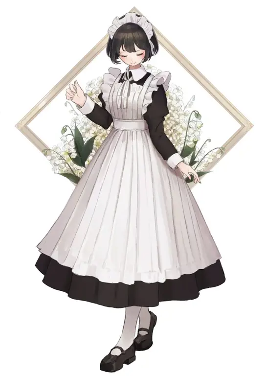 Gambar maid anime yang sedang beraksi