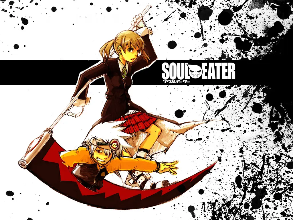 Gambar Maka dan Soul dari anime Soul Eater