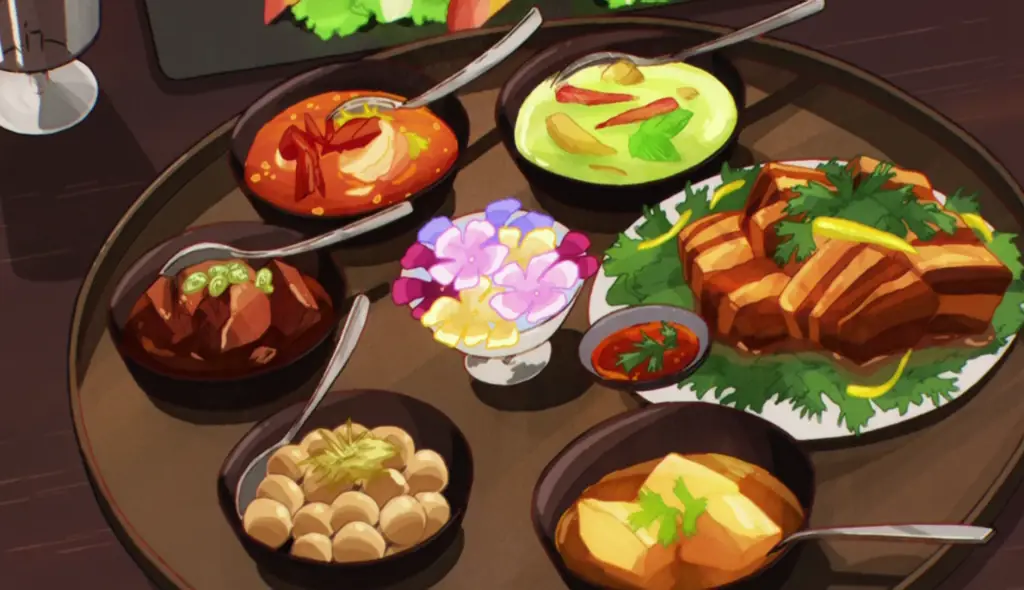 Ilustrasi makanan anime