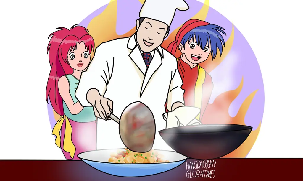 Gambar makanan lezat dari anime Cooking Master Boy