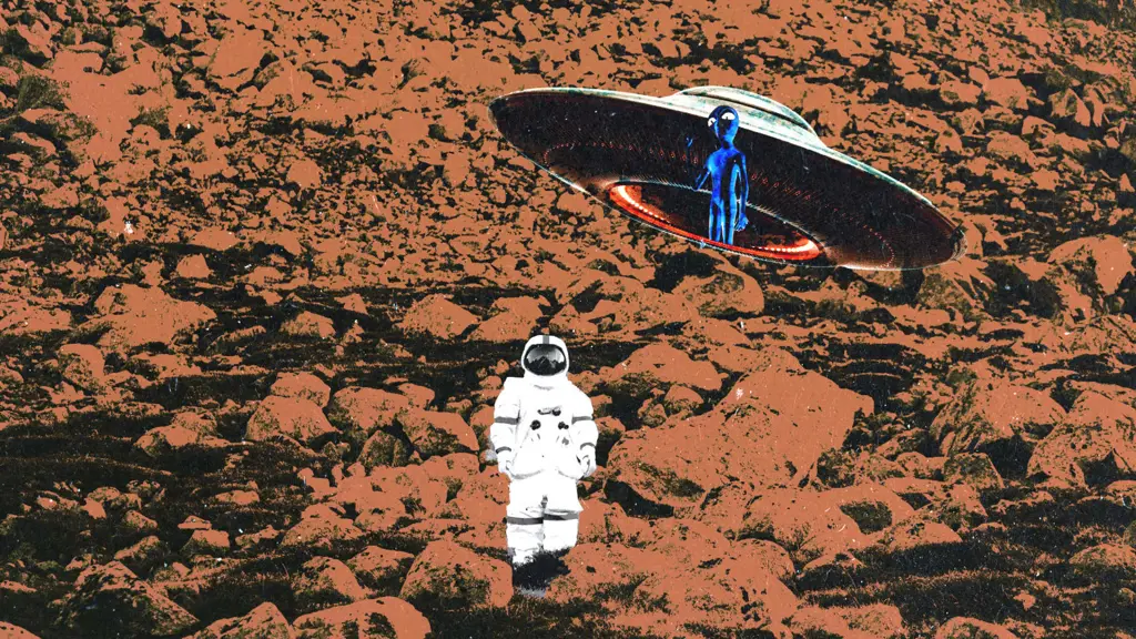 Ilustrasi makhluk asing di planet Mars