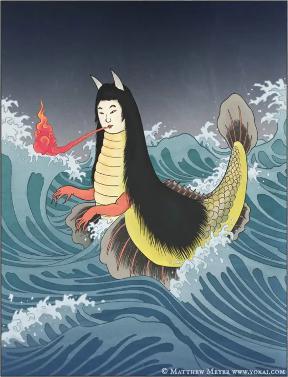 Gambar makhluk-makhluk mitologi Jepang