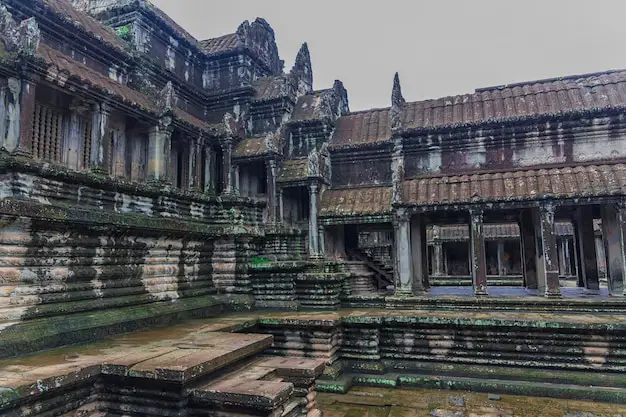 Detail Angkor Wat pada Bendera Kamboja