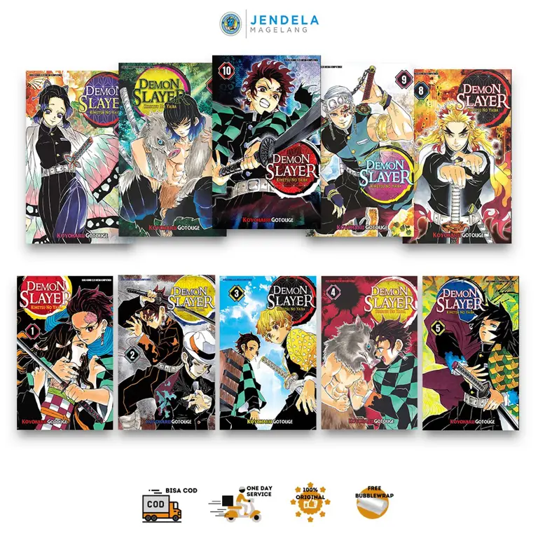 Manga Demon Slayer tersedia di Indonesia Gambar sampul manga Demon Slayer dalam bahasa Indonesia