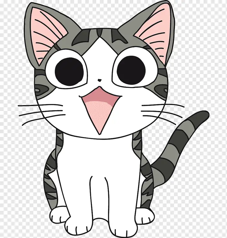 Gambar manga kucing yang lucu