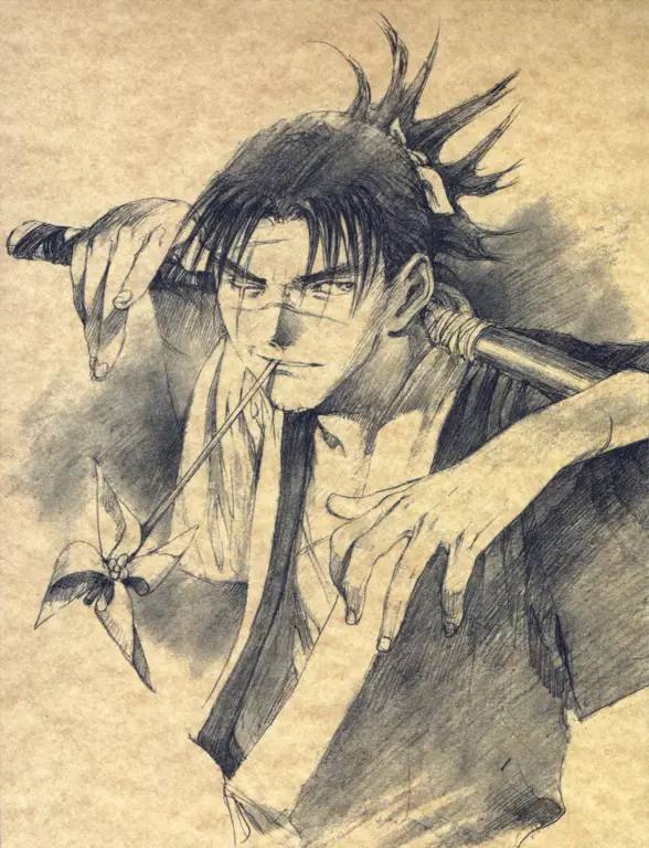 Potret Manji, karakter utama dalam anime Blade of the Immortal