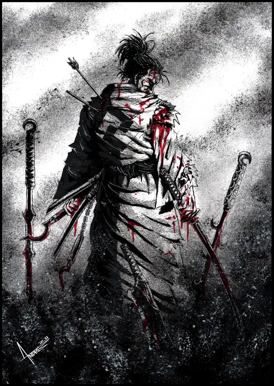 Gambar Manji, protagonis dalam anime Blade of the Immortal