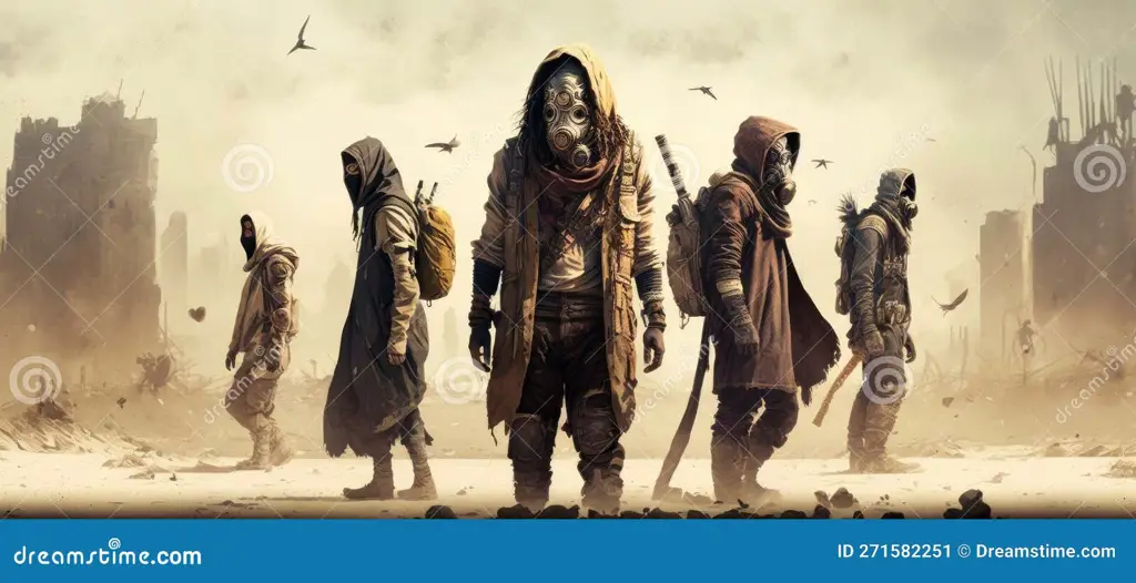 Gambar survivor di dunia pasca-apokaliptik