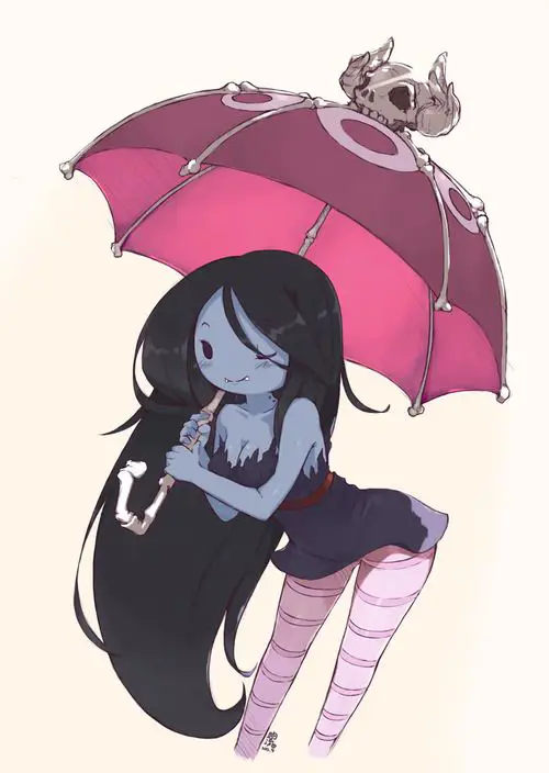 Marceline dari Adventure Time dalam gaya anime