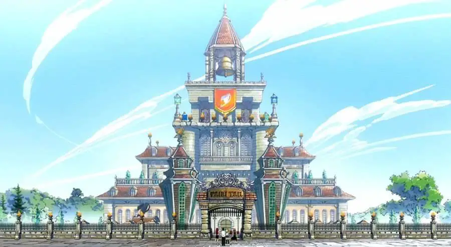 Gambar gedung guild Fairy Tail