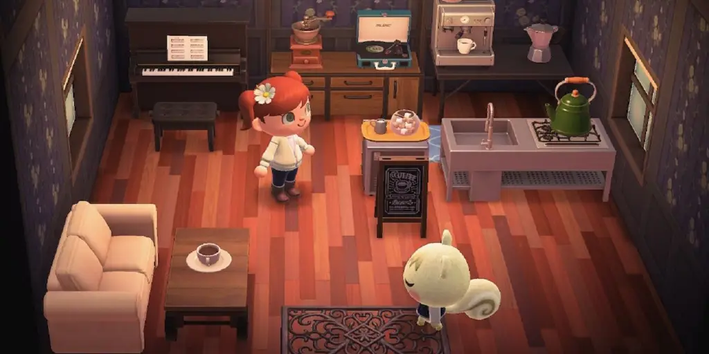 Marshal bersama penduduk desa lainnya di Animal Crossing