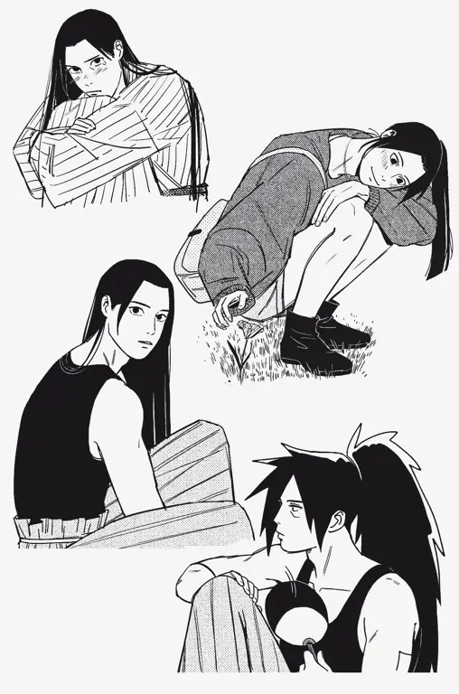 Hashirama Senju kecil bermain dengan teman-temannya