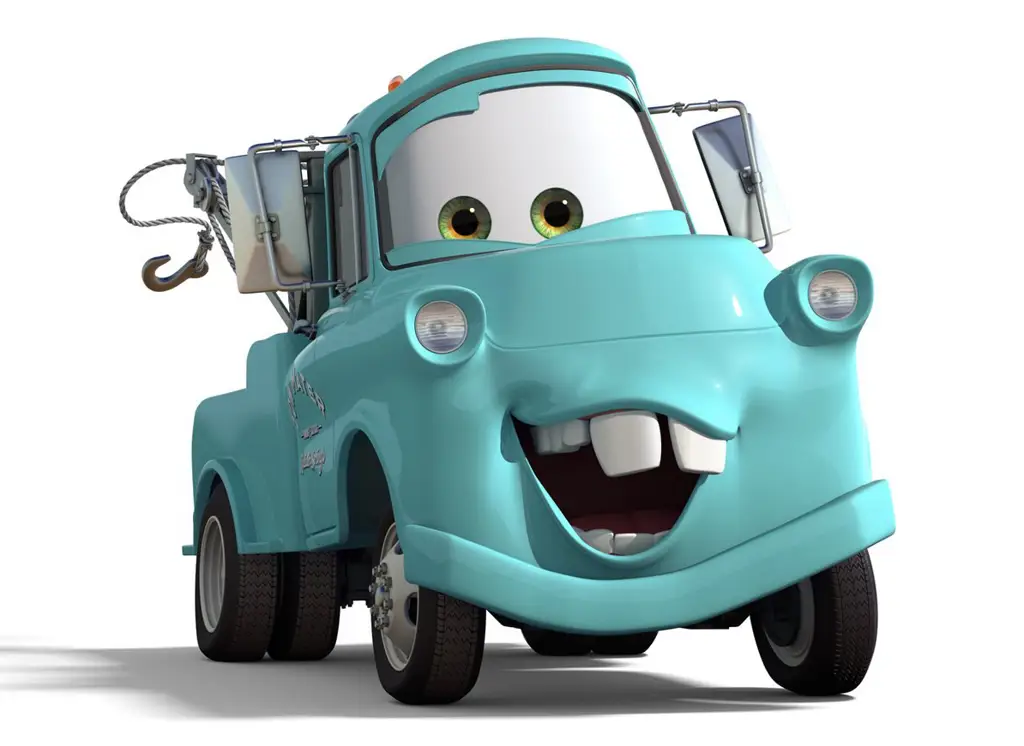 Karakter Mater dari film Cars Pixar