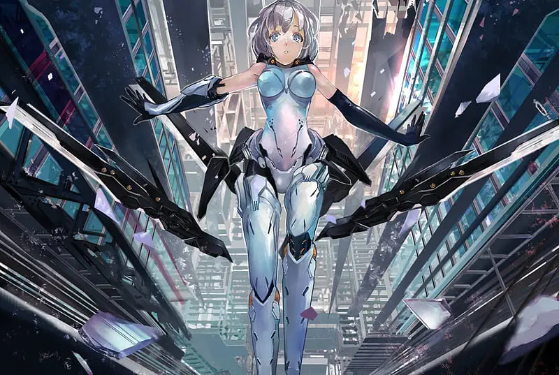 Wallpaper mecha anime tahun 80an yang epik dan penuh aksi