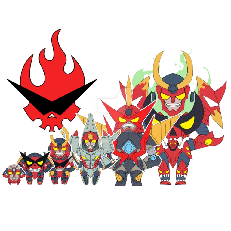 Gambar mecha Gurren Lagann yang gagah perkasa