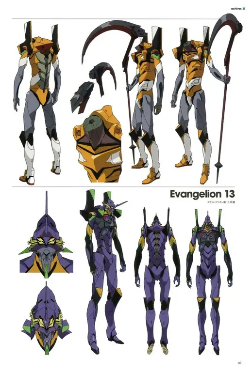 Gambar mecha Evangelion yang ikonik