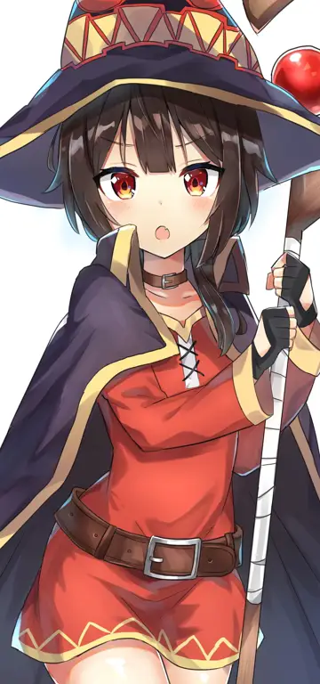 Gambar Megumin menggunakan sihir