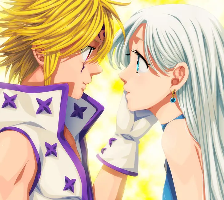 Gambar Meliodas dan Elizabeth dari Nanatsu no Taizai